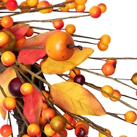 18" Berries & Apples Foliage Twig Thanksgiving Wreath
