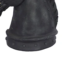 12" Black Polystone Horse Head Sculpture
