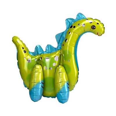 23" Blue & Green Air-Filled Stegosaurus Foil Balloon