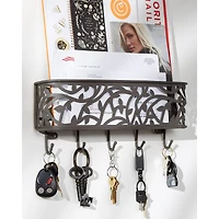 Wall Mount Mail & Key Organizer Bronze