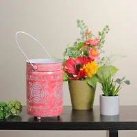 7.5" L'Eau de Fleur Rose Pink Votive Candle Lantern