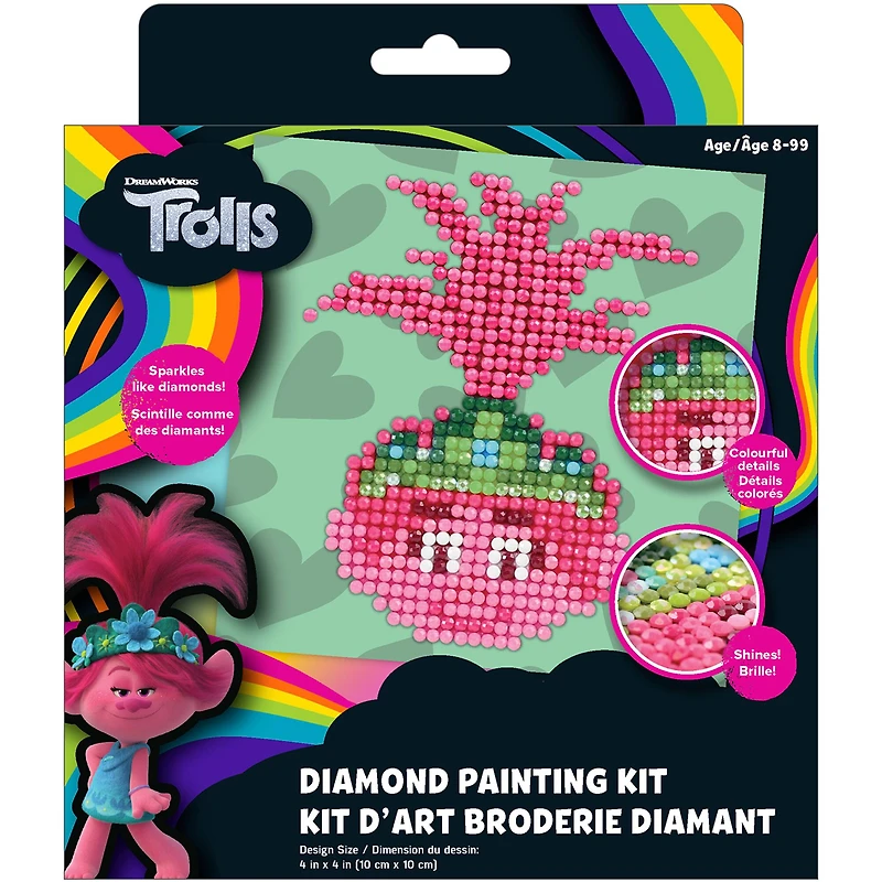 Camelot® Dots Trolls Poppy Fun Diamond Painting Kit