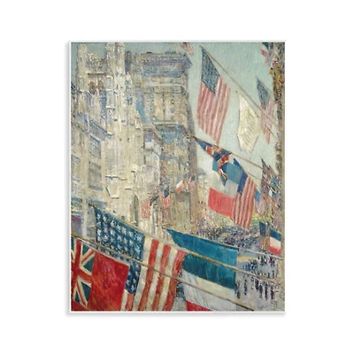Stupell Industries Classic Americana Flags Wall Plaque Art