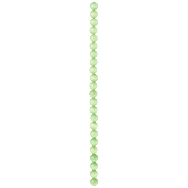 Peridot Cat's Eye Glass Round Beads, 10mm by Bead Landing™