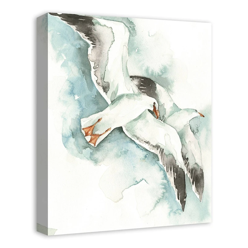 Coastal Seagulls 16" x 20" Canvas Wall Art