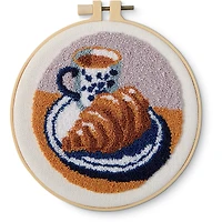 6" Croissant Punch Needle Kit with Hoop by Loops & Threads®