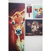 Canvas Cow Image Wall Décor