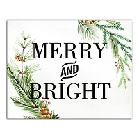 Merry And Bright 14x11 Canvas Wall Art