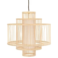 Hello Honey® 19.5" Boho Tiered Bamboo Chandelier