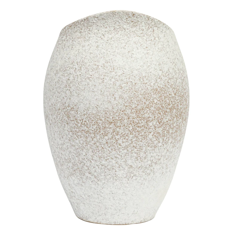Hello Honey® 9" White Textured Stoneware Pitcher in Reactive Glaze