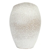 Hello Honey® 9" White Textured Stoneware Pitcher in Reactive Glaze