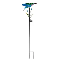 Glitzhome® 36" Solar Lighted Hummingbird Garden Stake