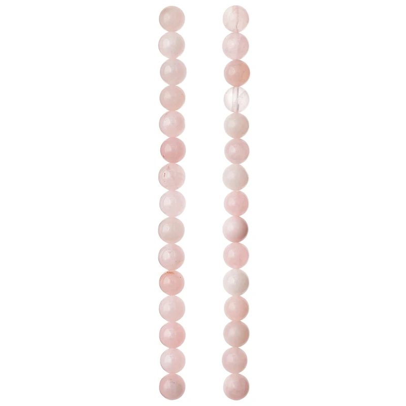 12 Pack: Rose Quartz Round Beads by Bead Landing™, 8mm