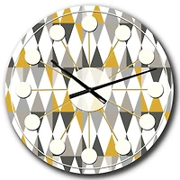 Designart 'Diamond Retro Viii Mid-Century Modern Wall Clock