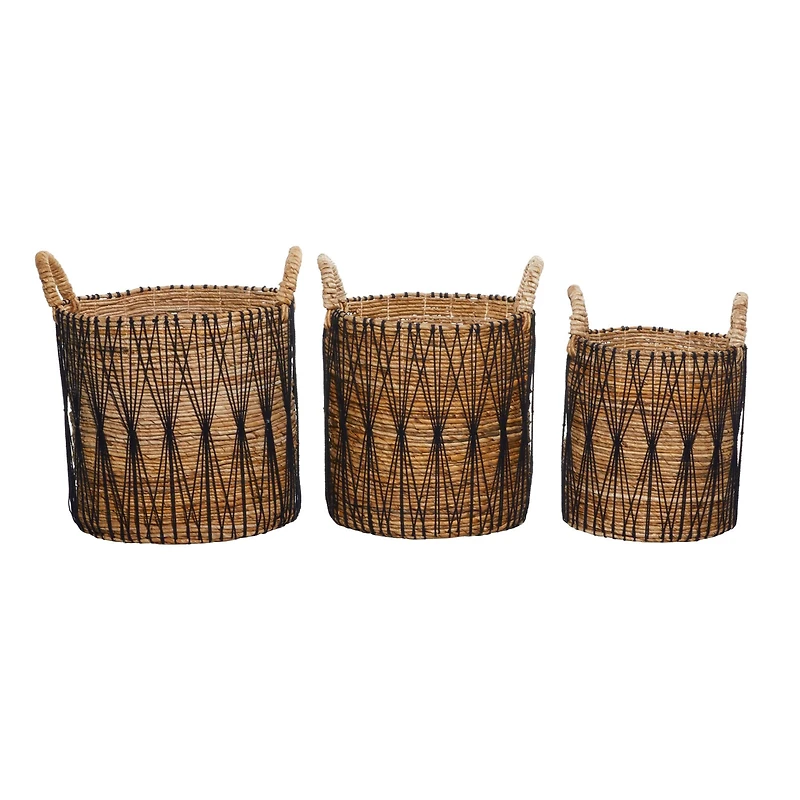 Brown Banana Leaf Storage Basket Set
