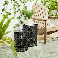 Glitzhome® Multi-Functional Metal Accent Table Set