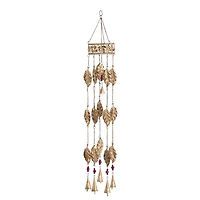 35" Brown Metal Feather Traditional Windchime