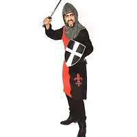 Large Red & Black Knight Men's Costume