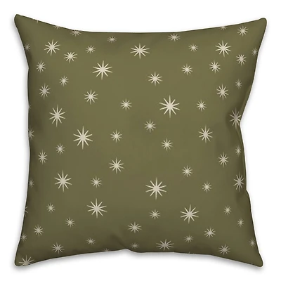 Green Twinkle Throw Pillow