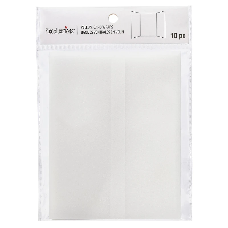 A2 White Vellum Card Wraps by Recollections™, 10ct.