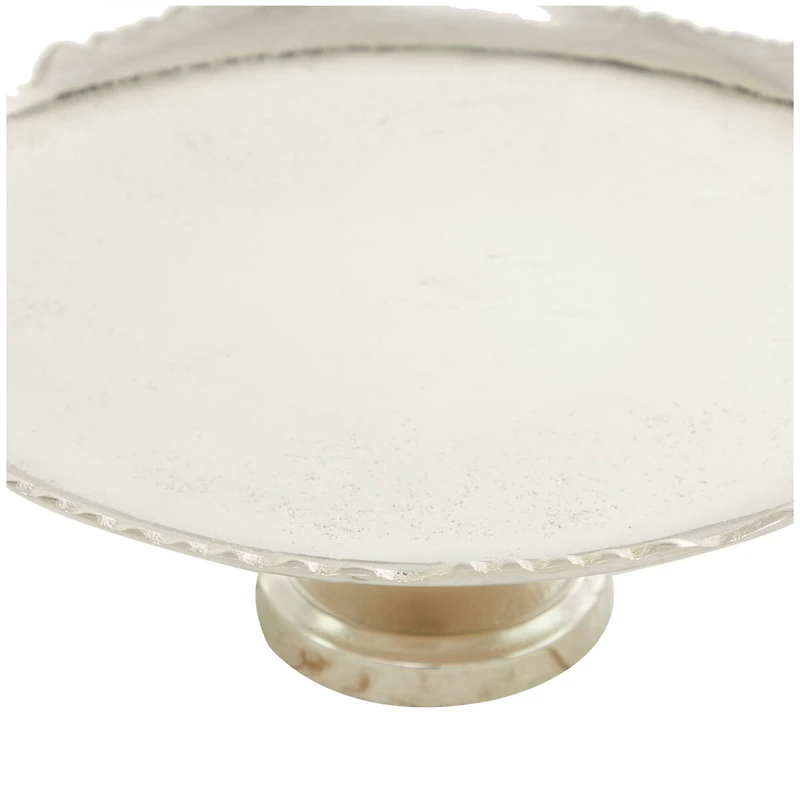 CosmoLiving by Cosmopolitan 16" Silver Aluminum Cake Stand