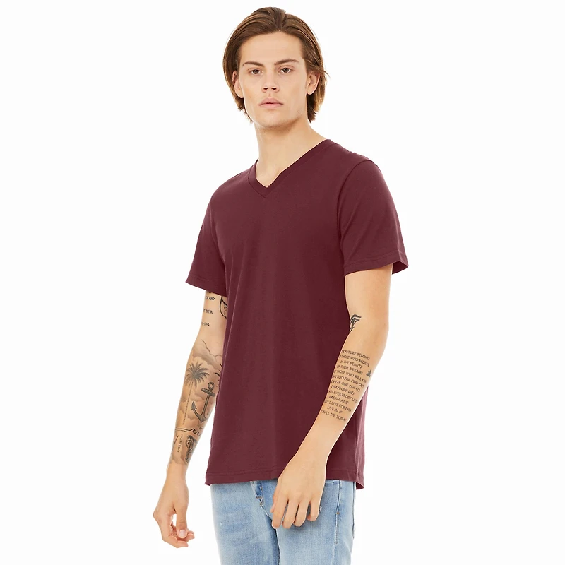 BELLA+CANVAS® Short Sleeve V-Neck Adult Unisex Cotton Jersey T-Shirt