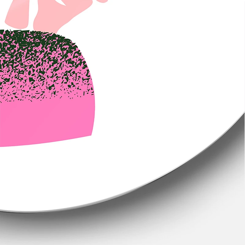 Designart - Geometric Moon & Sun Shapes With Tropical Leaves