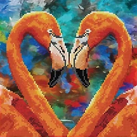 Diamond Art Intermediate Flamingos Kit