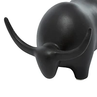 The Novogratz 11" Black Contemporary Bull Sculpture