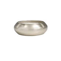 Sweet Bamboo Scented 4-Wick Candle in Wide Silver Bowl