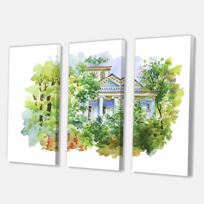 Designart - White House In The Woods