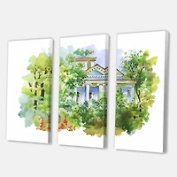 Designart - White House In The Woods