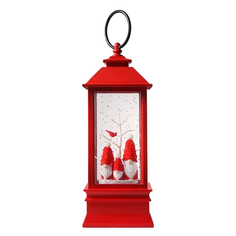 Haute Decor 9" Snowburst™ Plastic Lantern with Gnome Trio