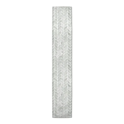 Soft Green Stripes Outdoor Table Runner