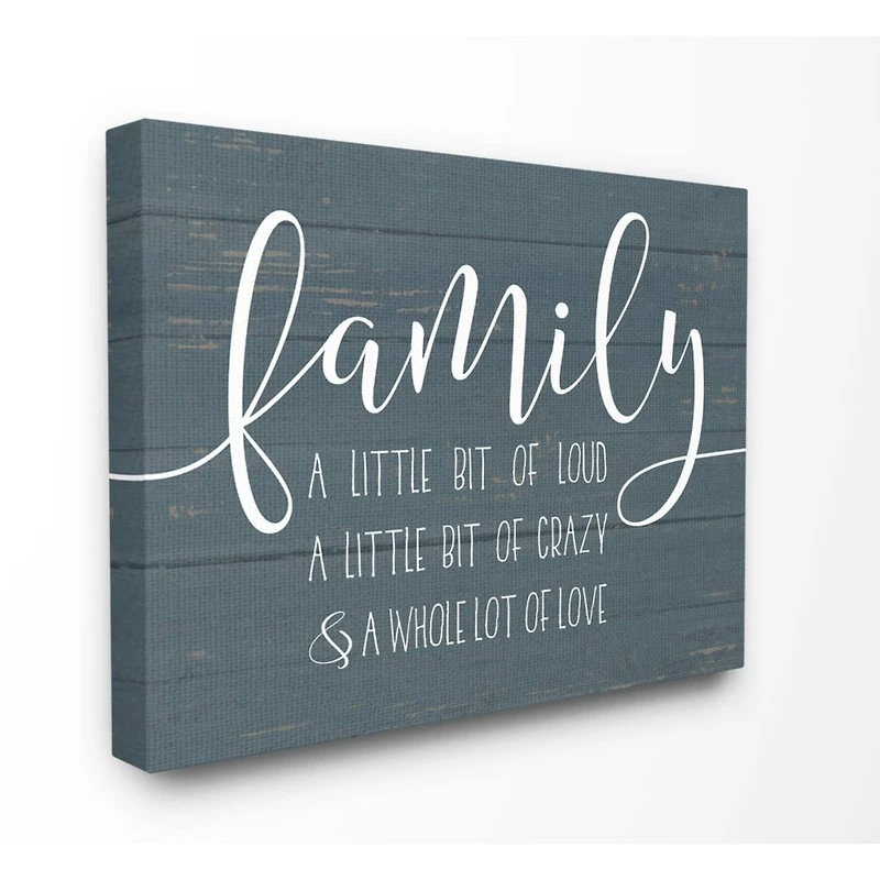 Stupell Industries Family Crazy Love Canvas Wall Art