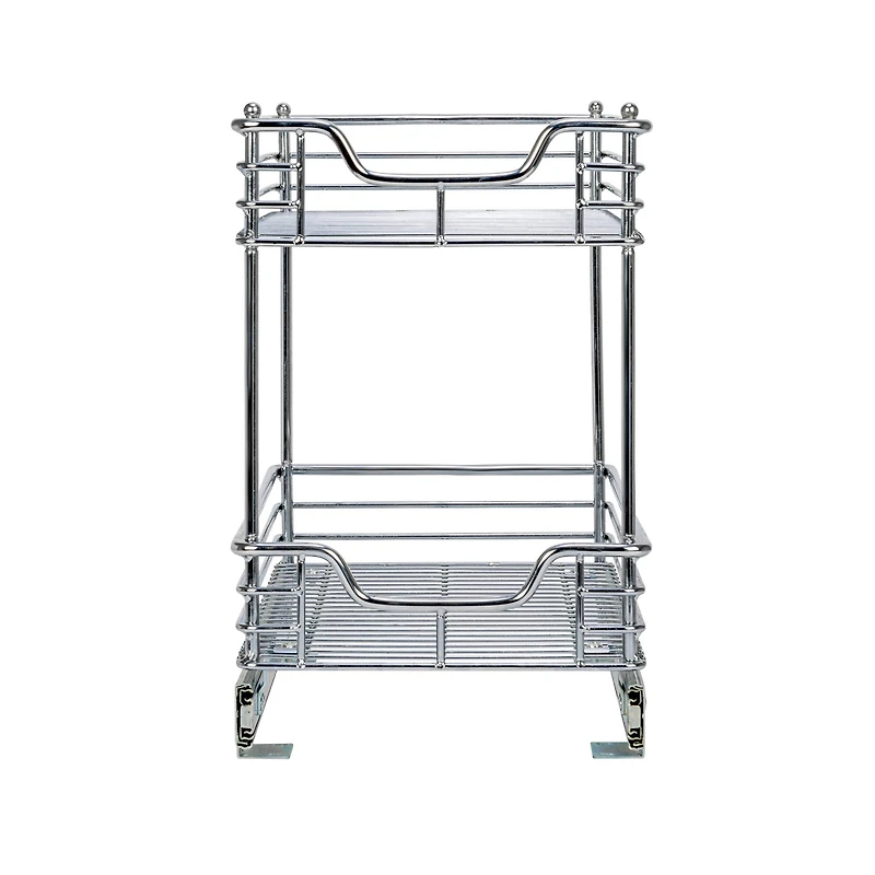 Household Essentials Glidez Chrome 2-Tier Cabinet Organizer