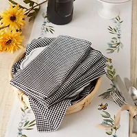 DII® Black & Semi Bleached Gingham Cloth Dinner Napkins, 6ct.