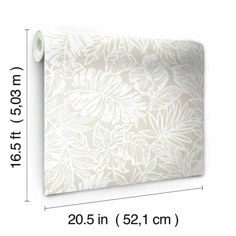 RoomMates Batik Tropical Leaf Peel & Stick Wallpaper