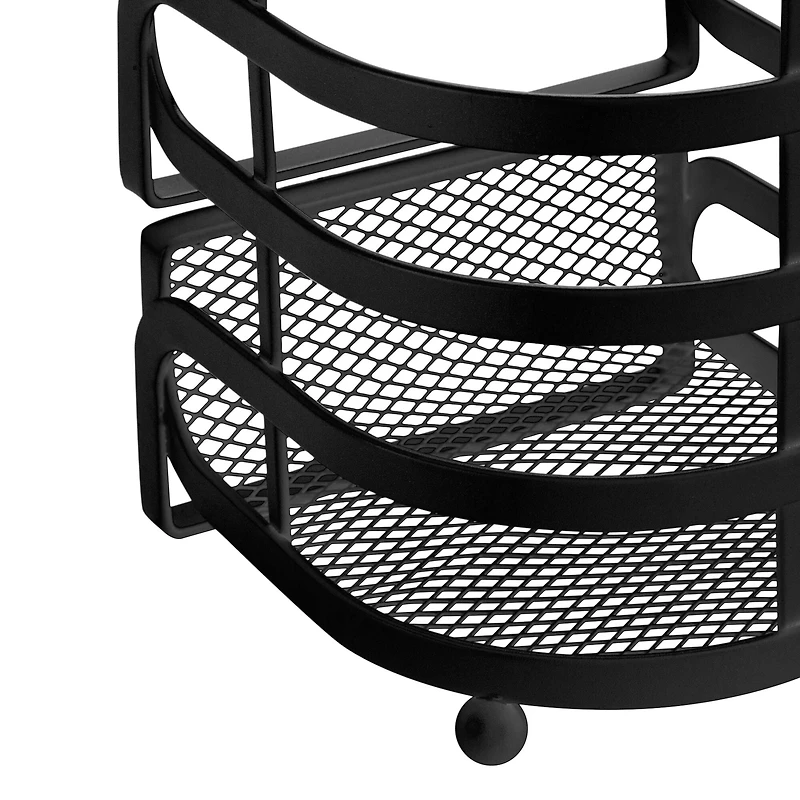 Kitchen Details Matte Black Industrial Collection Cooking Utensil Basket