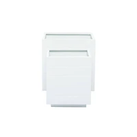 White Modern Planter, Set of 2" 14", 10"