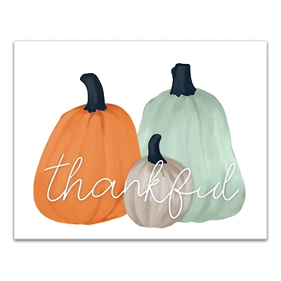 Thankful Pumpkins Canvas Wall Art