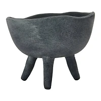 Hello Honey® 5.5" Matte Black Footed Terra Cotta Planter