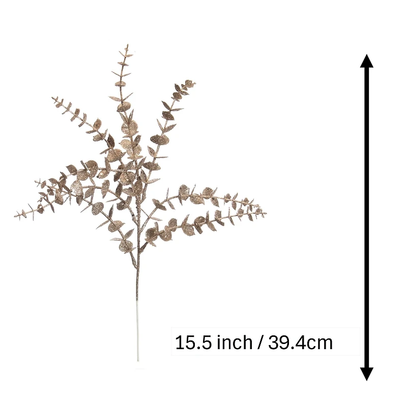 15.5" Champagne Glitter Eucalyptus Pick by Ashland®
