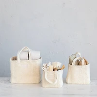 Hello Honey® Natural Cotton Terry Tote Bag Set with Handles