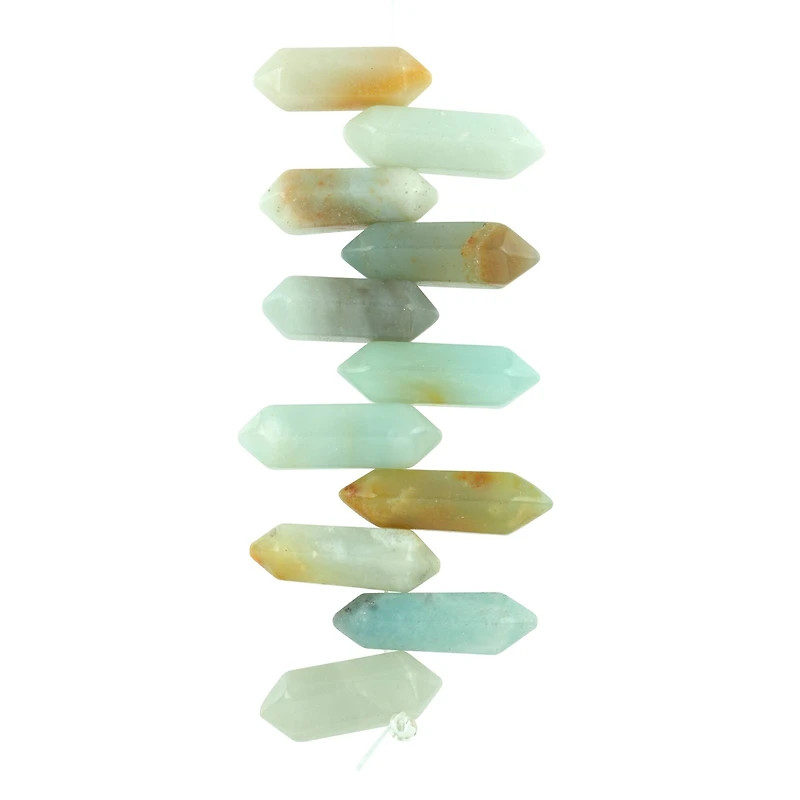 Blue & Green Amazonite Spike Beads by Bead Landing™