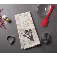 DII® Metallic Holly Leaves Dishtowel Set