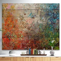 Designart - Board Stained Abstract Art