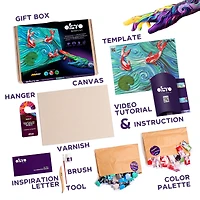 OKTO Sensory Art 3D Clay Koi Fish Painting Kit