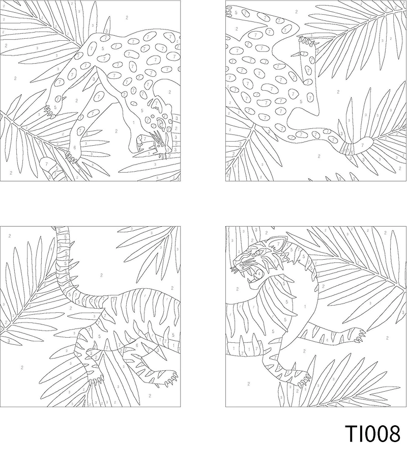 Tigers Paint-by-Number Gallery Mini Kit by Artist's Loft®