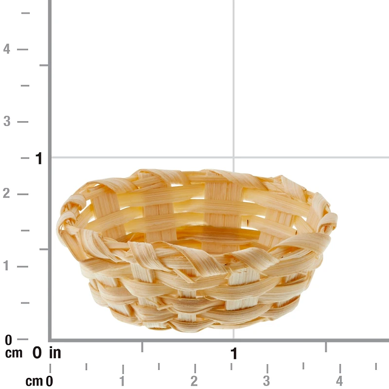 Miniatures Straw Round Basket by Make Market®